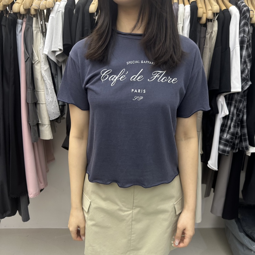SPECIAL韓國直郵女裝新品職業熱賣推薦人氣休閑26春夏T恤SPECIALT恤圖色4深藍色
