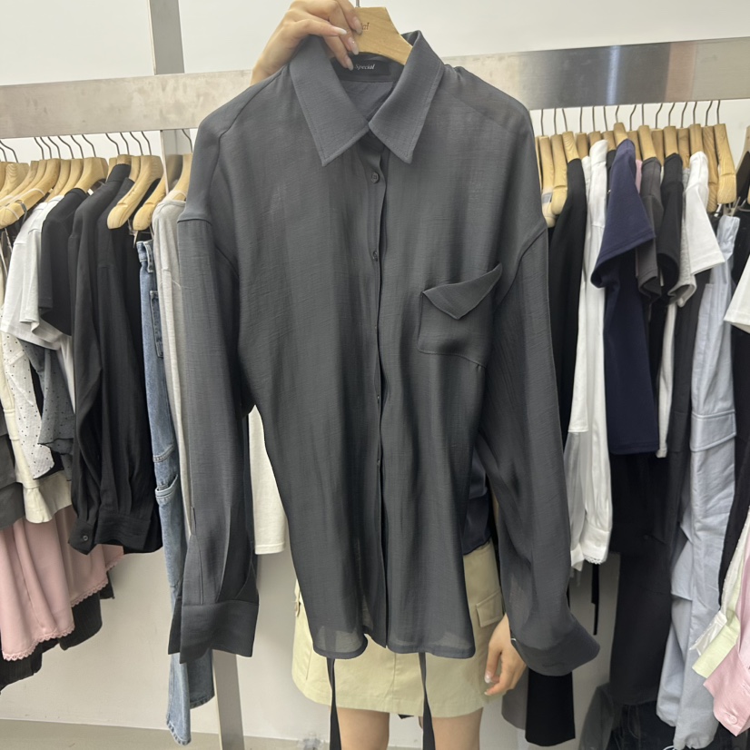 SPECIAL韓國東大門直郵女裝新款熱賣推薦時尚職業襯衫蕾絲衫SPECIAL襯衫/蕾絲衫圖色2墨色