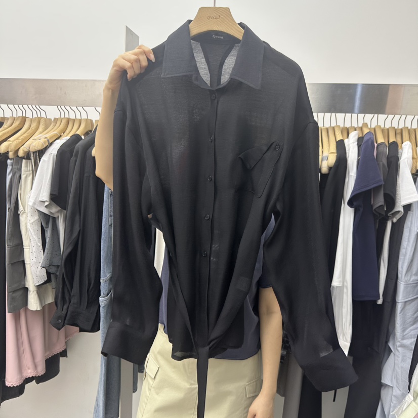 SPECIAL韓國東大門直郵女裝新款熱賣推薦時尚職業襯衫蕾絲衫SPECIAL襯衫/蕾絲衫圖色4黑色