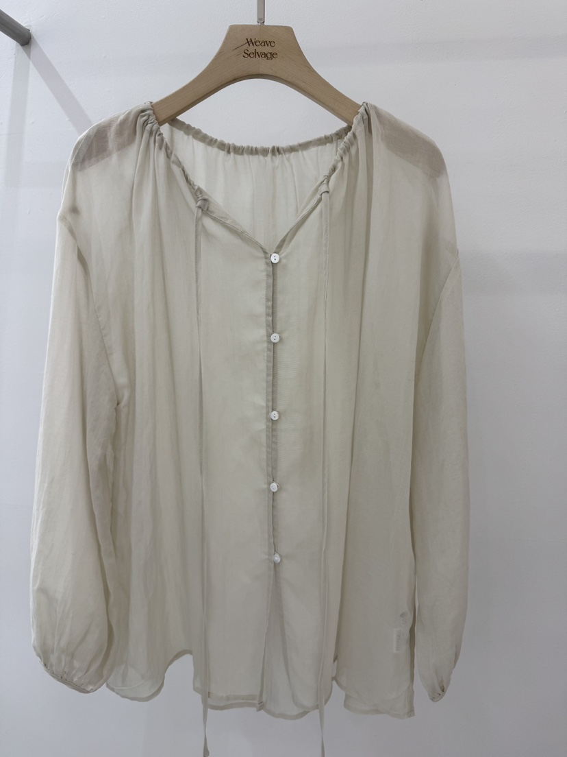 WEAUE SELVAGE韓國直郵女裝新款26春夏推薦人氣襯衫蕾絲衫Weave Selvage襯衫/蕾絲衫圖色1