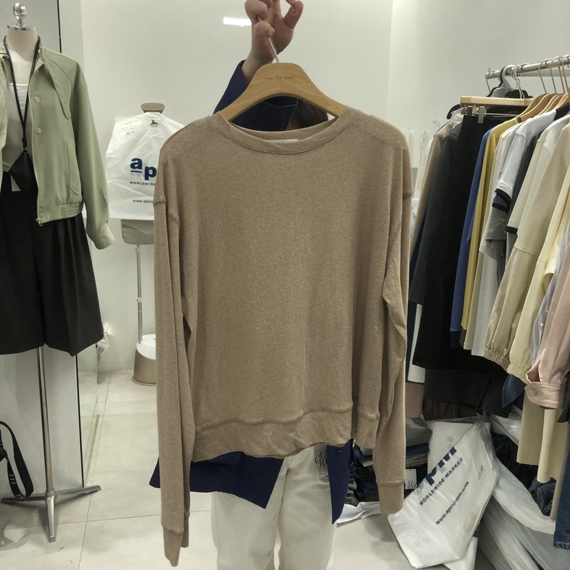 ANN MARGRET韓國直郵實拍女裝新品休閑長袖T恤GRETA.Y長袖T恤圖色1