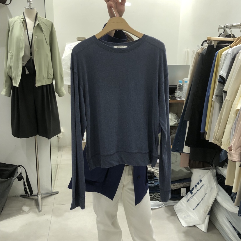 ANN MARGRET韓國直郵實拍女裝新品休閑長袖T恤GRETA.Y長袖T恤圖色2