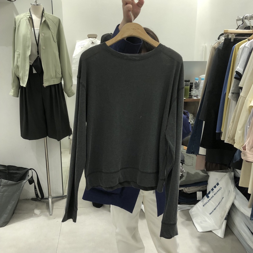 ANN MARGRET韓國直郵實拍女裝新品休閑長袖T恤GRETA.Y長袖T恤圖色3