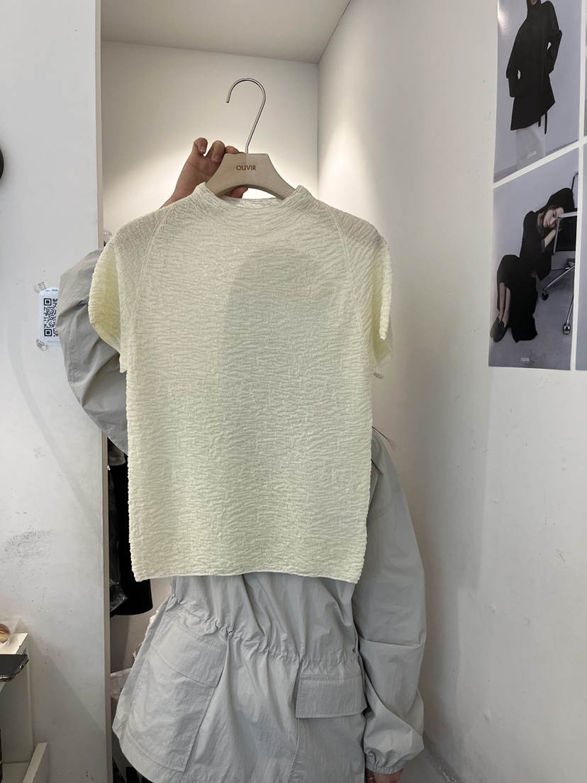 OUVIR韓國直郵女士新款休閑熱賣推薦26春夏人氣針織衫褶皺O.V.R/OUVIR針織衫圖色2