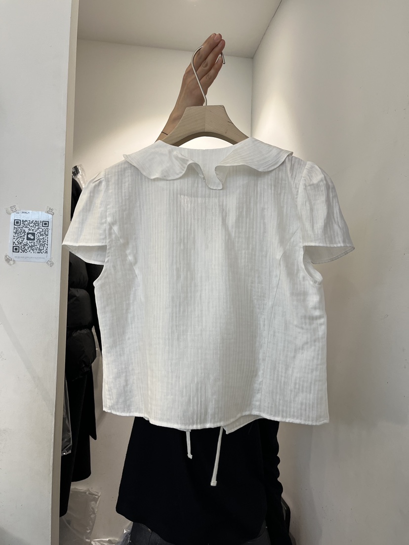 OUVIR韓國直郵實拍女裝新款職業熱賣休閑襯衫蕾絲衫荷葉邊O.V.R/OUVIR襯衫/蕾絲衫