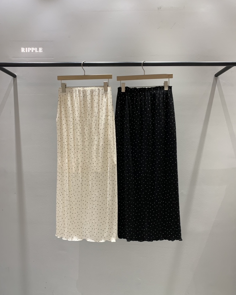 RIPPLE-P韓國代購女士新品休閑推薦職業26春夏熱賣長裙褶皺RIPPLE-P長裙