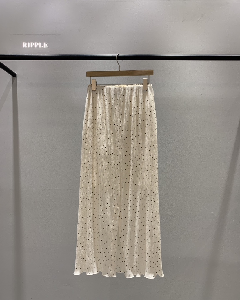 RIPPLE-P韓國代購女士新品休閑推薦職業26春夏熱賣長裙褶皺RIPPLE-P長裙