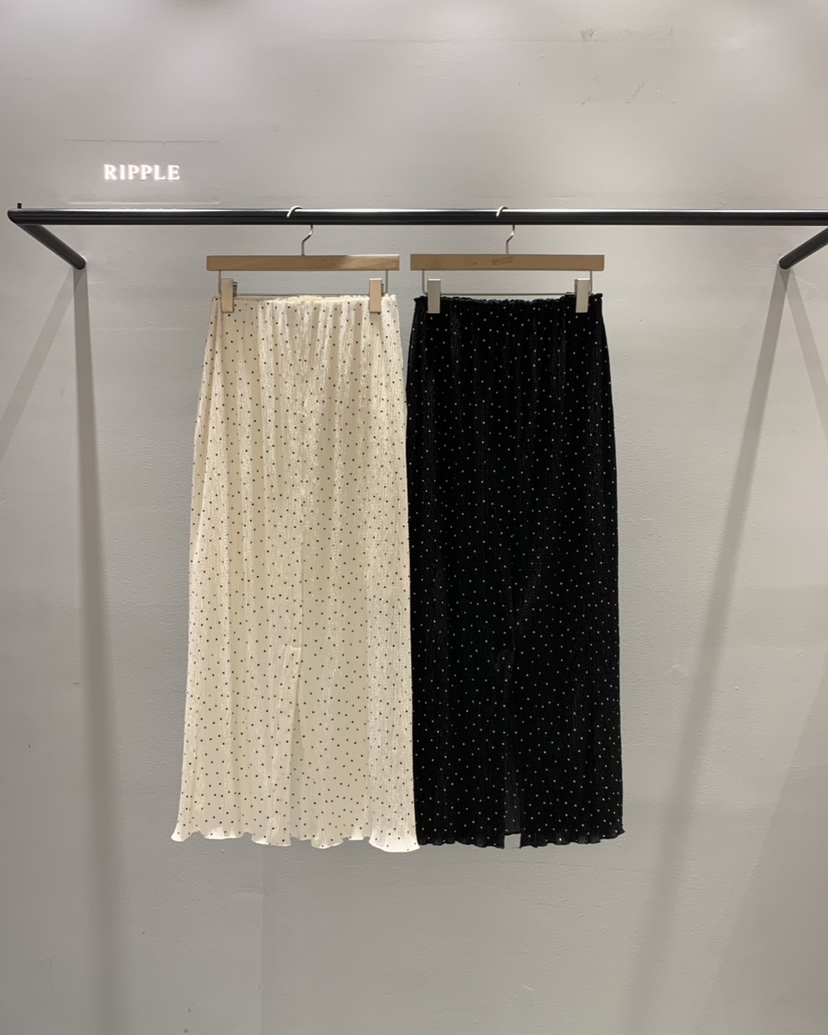 RIPPLE-P韓國代購女士新品休閑推薦職業26春夏熱賣長裙褶皺RIPPLE-P長裙