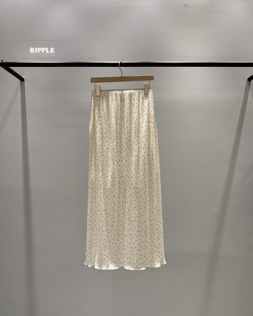 RIPPLE-P韓國代購女士新品休閑推薦職業26春夏熱賣長裙褶皺RIPPLE-P長裙圖色1