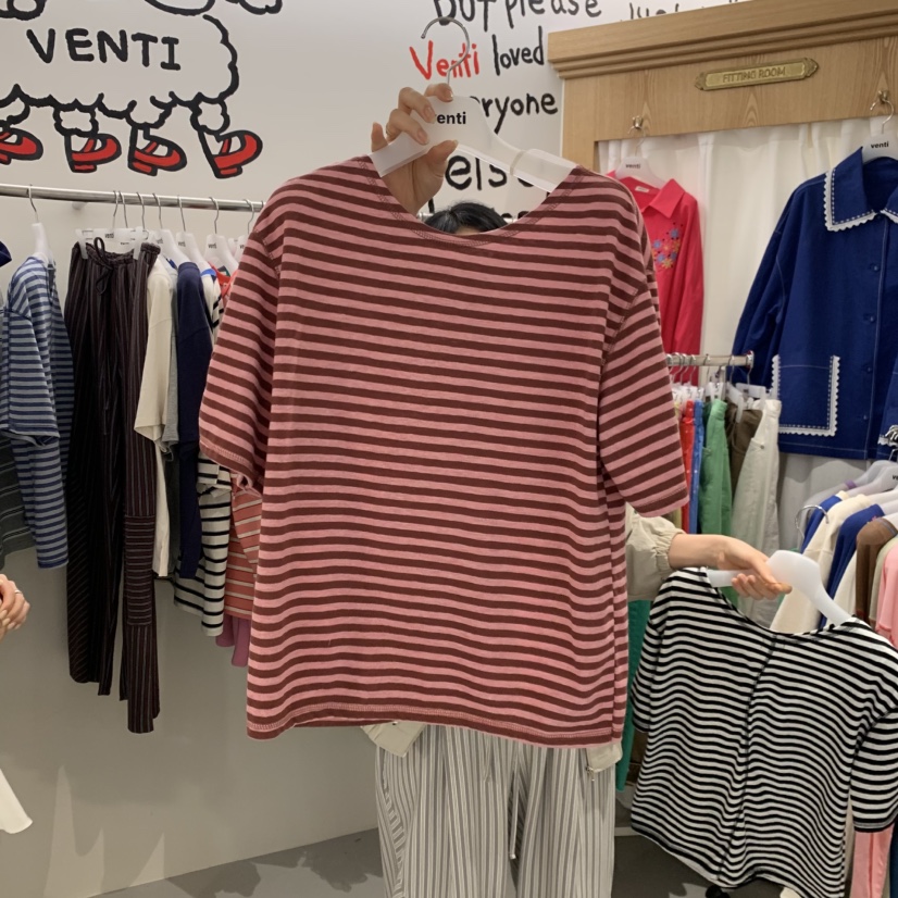 VENTI韓國代購女裝新品熱賣推薦休閑時尚職業人氣26春夏T恤VENTIT恤圖色2