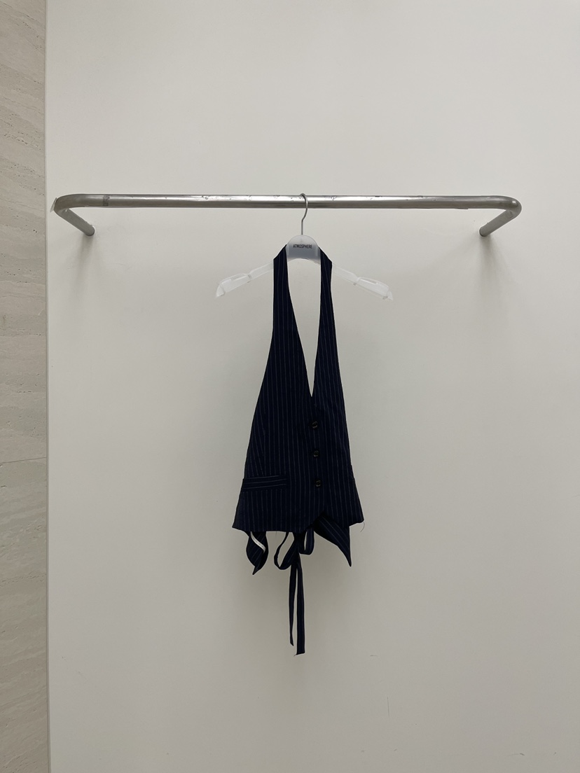 ATMOSPHERE韓國東大門代購女裝新品職業推薦吊帶背心亞麻布ATMOSPHERE/BLING吊帶/背心圖色2藏藍