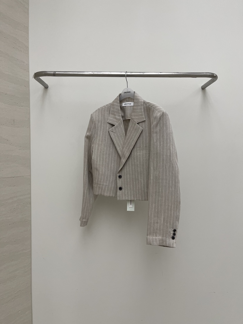 ATMOSPHERE韓國直郵女士新品熱賣時尚職業推薦夾克亞麻布ATMOSPHERE/BLING夾克圖色2