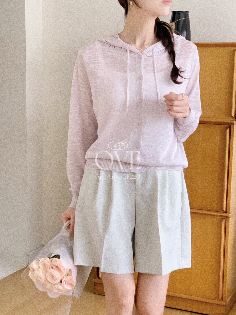 OVE韓國東大門代購女裝新款26春夏休閑人氣職業針織衫連帽衫OVE針織衫