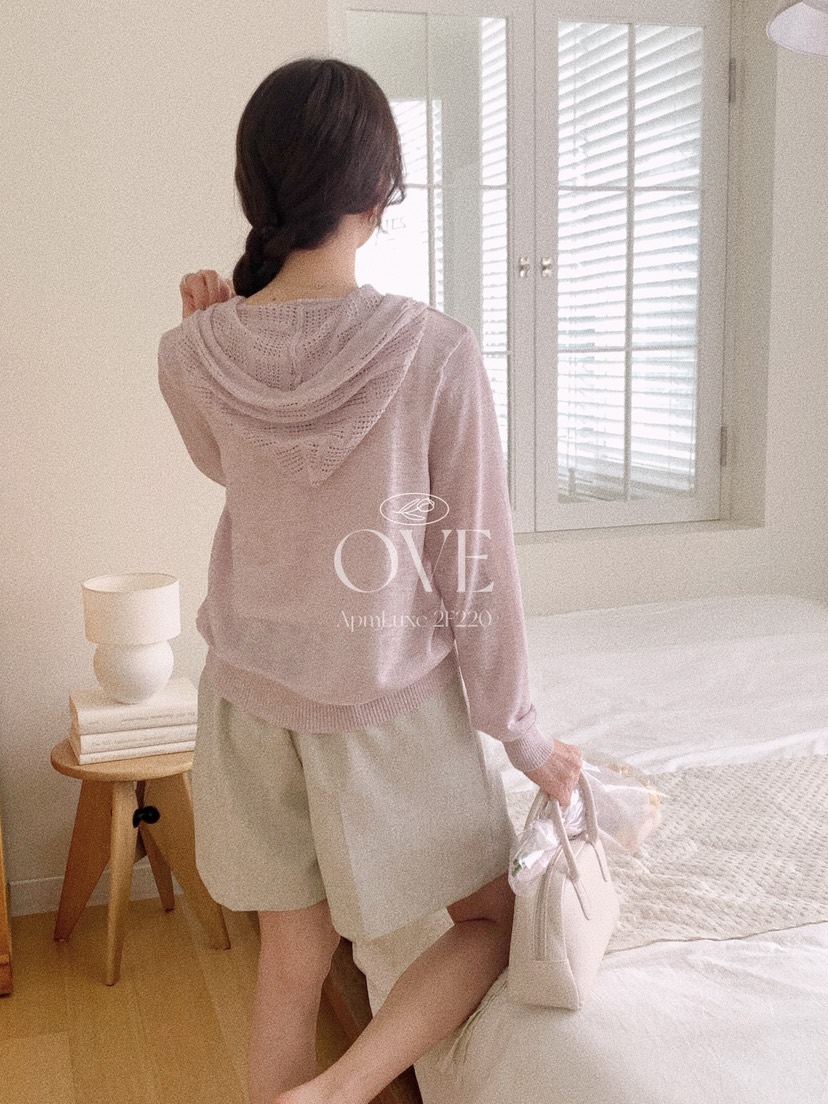 OVE韓國東大門代購女裝新款26春夏休閑人氣職業針織衫連帽衫OVE針織衫