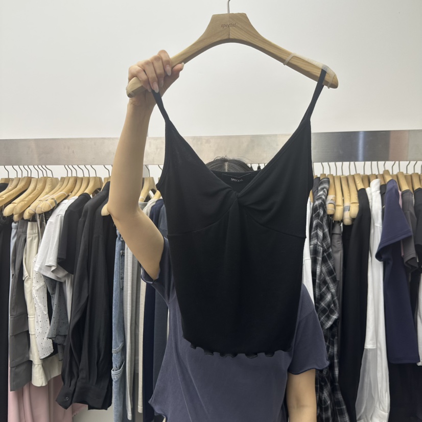 SPECIAL韓國東大門代購女裝新品時尚人氣職業熱賣吊帶背心SPECIAL吊帶/背心圖色4黑色