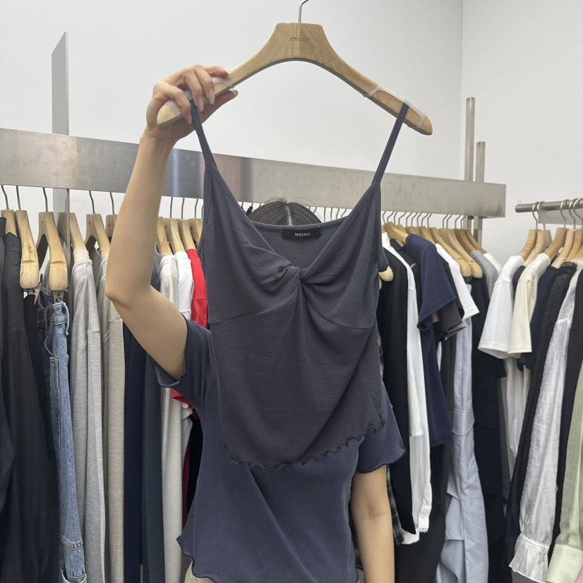 SPECIAL韓國東大門代購女裝新品時尚人氣職業熱賣吊帶背心SPECIAL吊帶/背心圖色5墨色