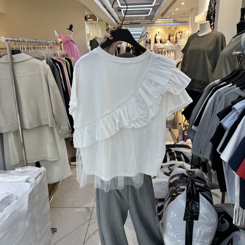 空韓國代購女裝新品人氣時尚推薦休閑職業26春夏熱賣T恤空T恤