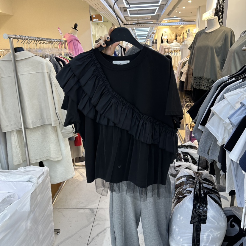 空韓國代購女裝新品人氣時尚推薦休閑職業26春夏熱賣T恤空T恤圖色3