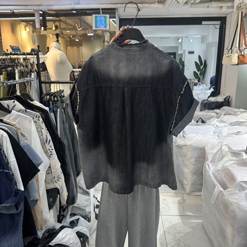 空韓國東大門直郵女士新款26春夏時尚熱賣推薦襯衫蕾絲衫空襯衫/蕾絲衫