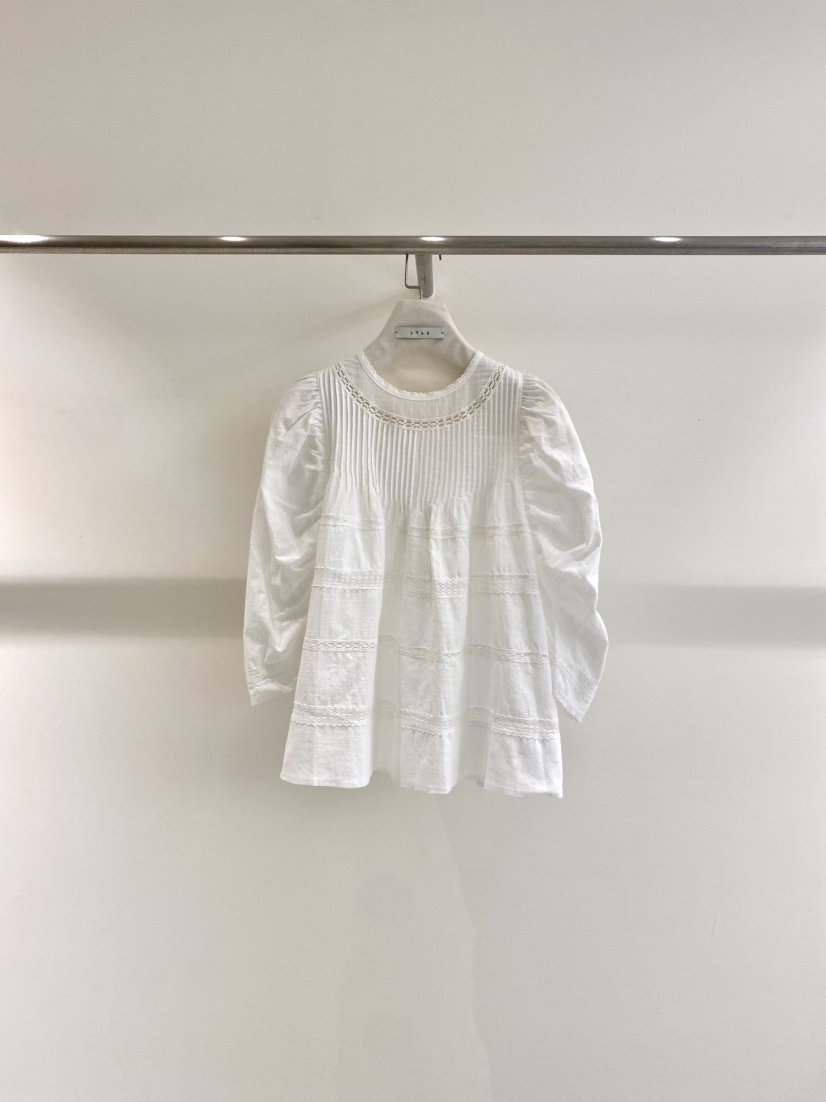 1968韓國東大門直郵女裝新款休閑時尚人氣襯衫蕾絲衫泡泡袖1968/YEOUYA襯衫/蕾絲衫圖色1