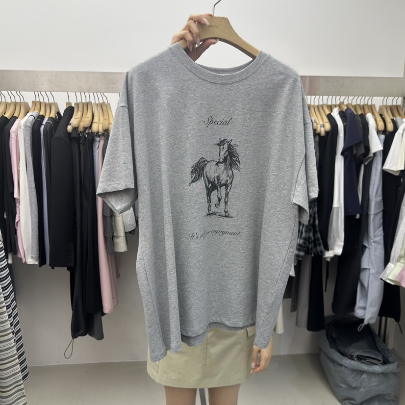 SPECIAL韓國直郵實拍女裝新款26春夏職業推薦時尚休閑T恤SPECIALT恤圖色5