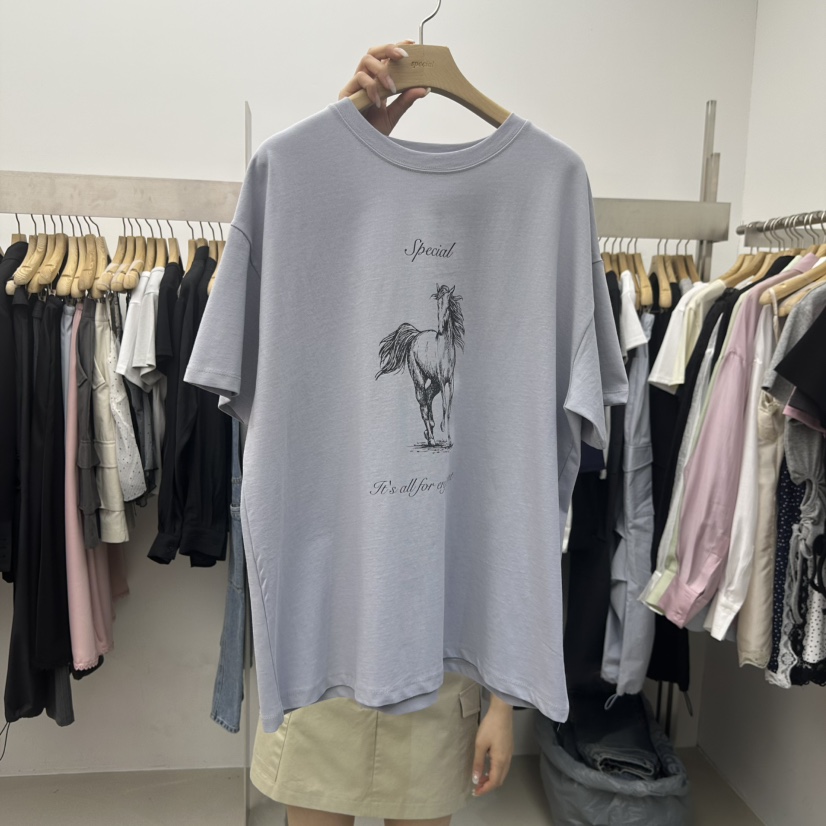 SPECIAL韓國直郵實拍女裝新款26春夏職業推薦時尚休閑T恤SPECIALT恤圖色6