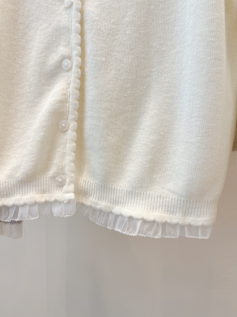 OVE韓國東大門代購女士新品職業26春夏針織衫奶油色羊毛衫OVE針織衫