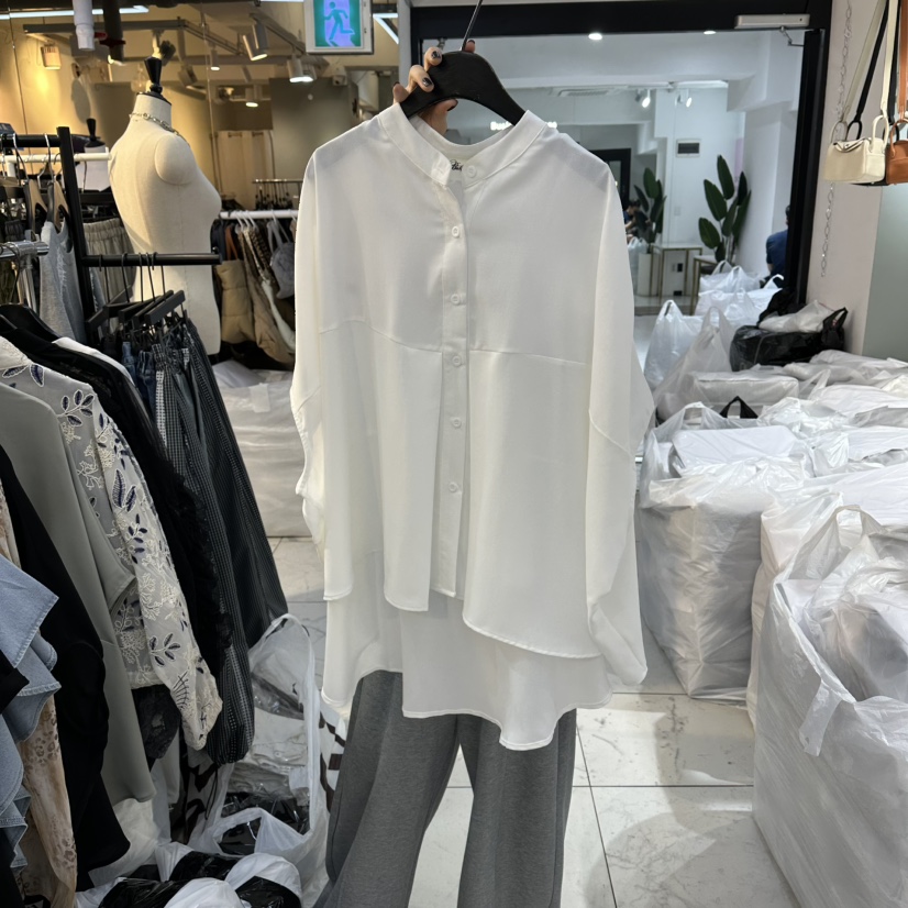 空韓國東大門直郵女裝新品熱賣職業人氣休閑推薦襯衫蕾絲衫空襯衫/蕾絲衫圖色1