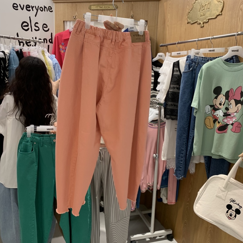 VENTI韓國直郵實拍女士新款人氣休閑推薦26春夏休閑褲褶裥紐扣VENTI休閑褲