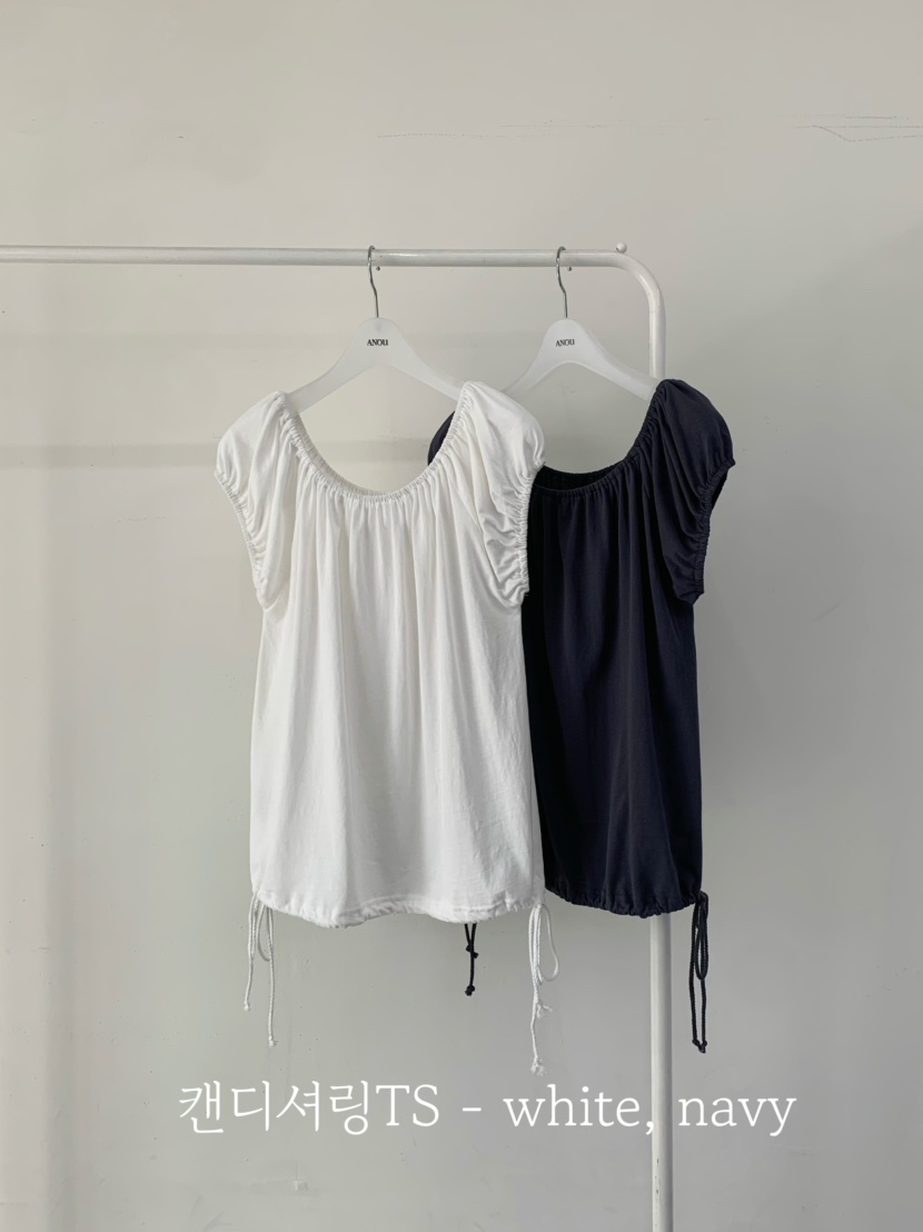 ANOU韓國東大門代購女裝新款時尚人氣推薦26春夏吊帶背心褶皺ANOU吊帶/背心