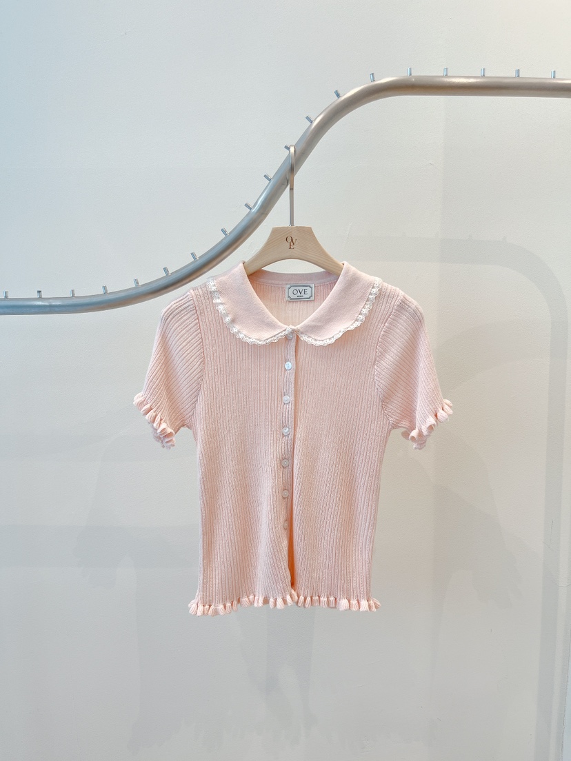 OVE韓國代購女裝新款推薦26春夏時尚熱賣職業人氣休閑T恤OVET恤圖色2