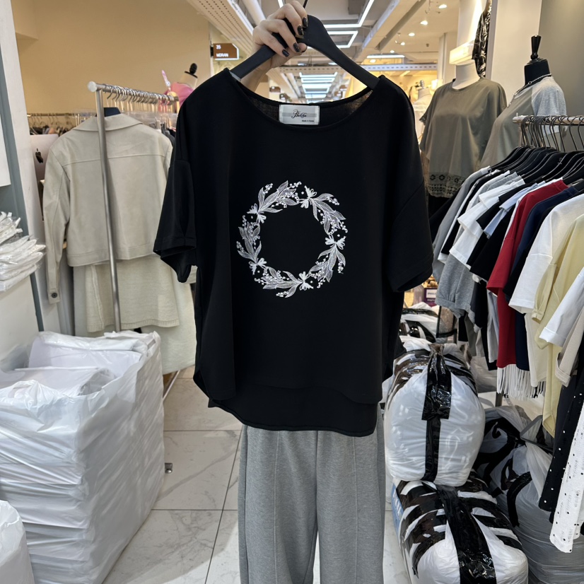 空韓國代購女裝新品職業人氣時尚休閑26春夏推薦熱賣T恤空T恤圖色3