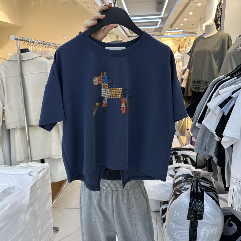 空韓國東大門代購女士新款熱賣時尚職業推薦休閑人氣26春夏T恤空T恤圖色3