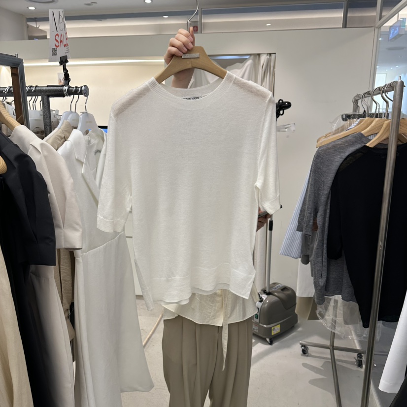 MER韓國直郵女裝新品休閑職業熱賣人氣時尚26春夏針織衫羊毛MER/ANGELO BIANCO針織衫圖色1