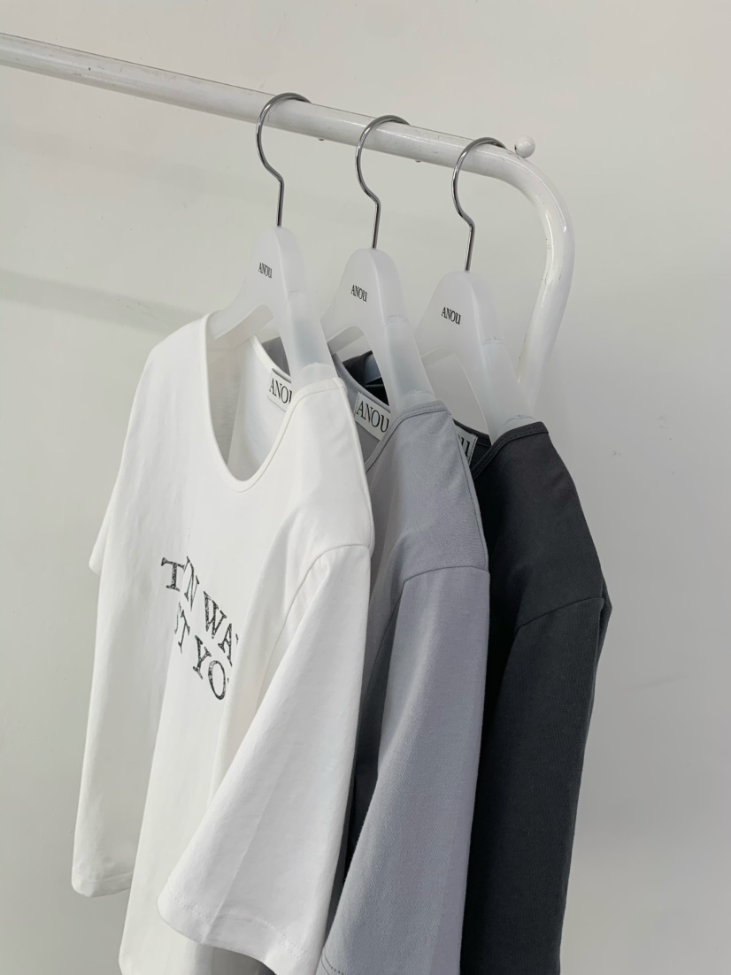 ANOU韓國直郵實拍女士新品休閑人氣26春夏時尚推薦職業T恤ANOUT恤