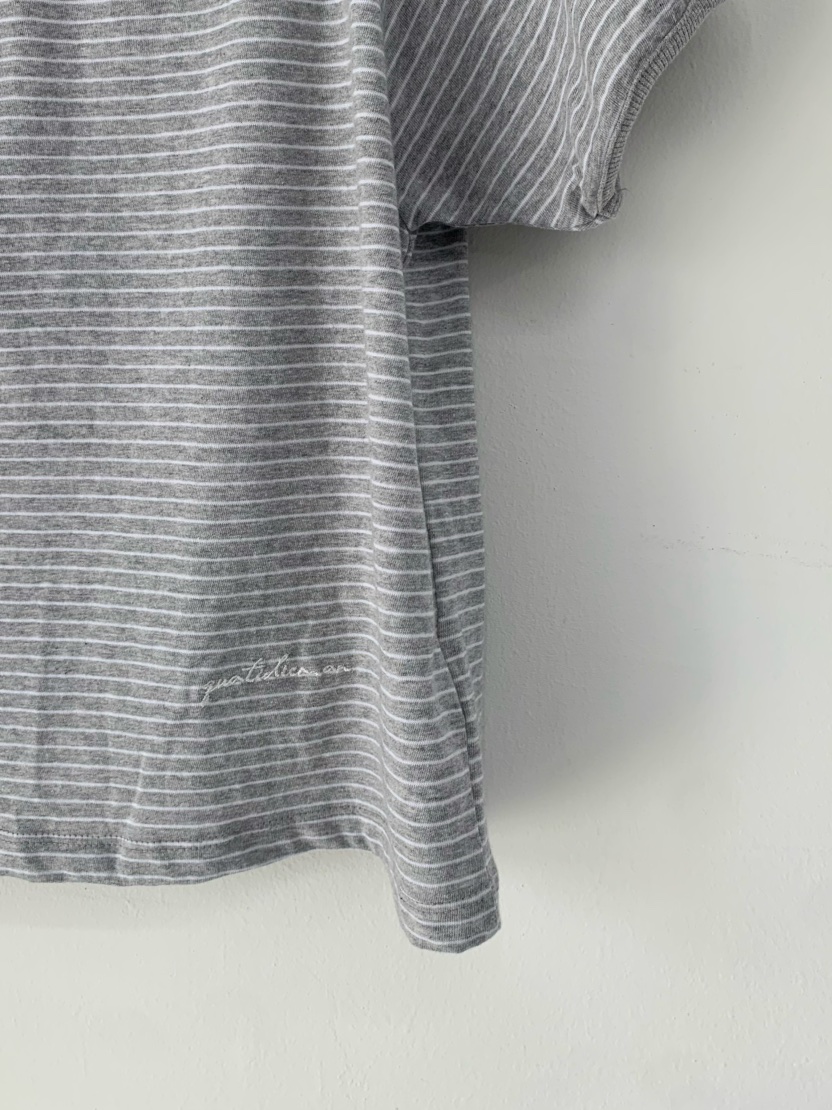 ANOU韓國直郵實拍女裝新款時尚人氣推薦休閑職業T恤船領條紋ANOUT恤