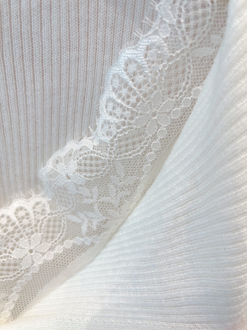 OVE韓國直郵實拍女士新款時尚人氣休閑推薦針織衫假兩件蕾絲OVE針織衫