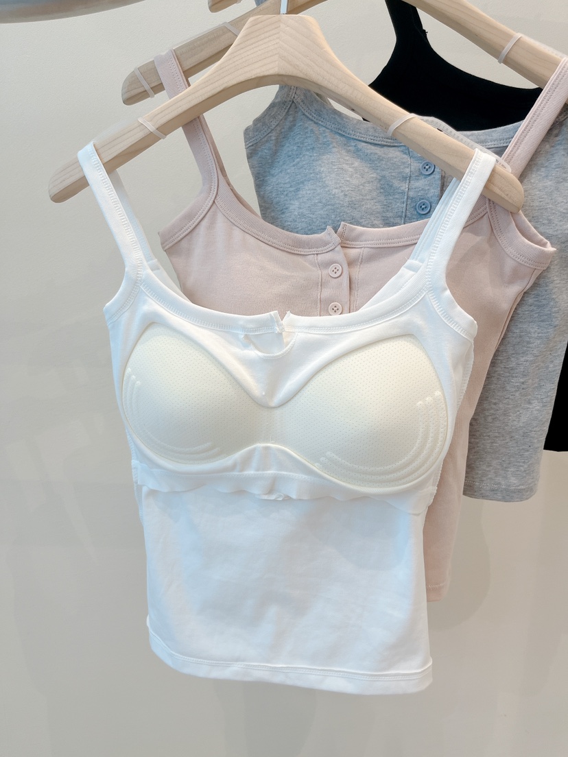 OVE韓國直郵實拍女士新品人氣休閑推薦時尚熱賣吊帶背心棉質OVE吊帶/背心