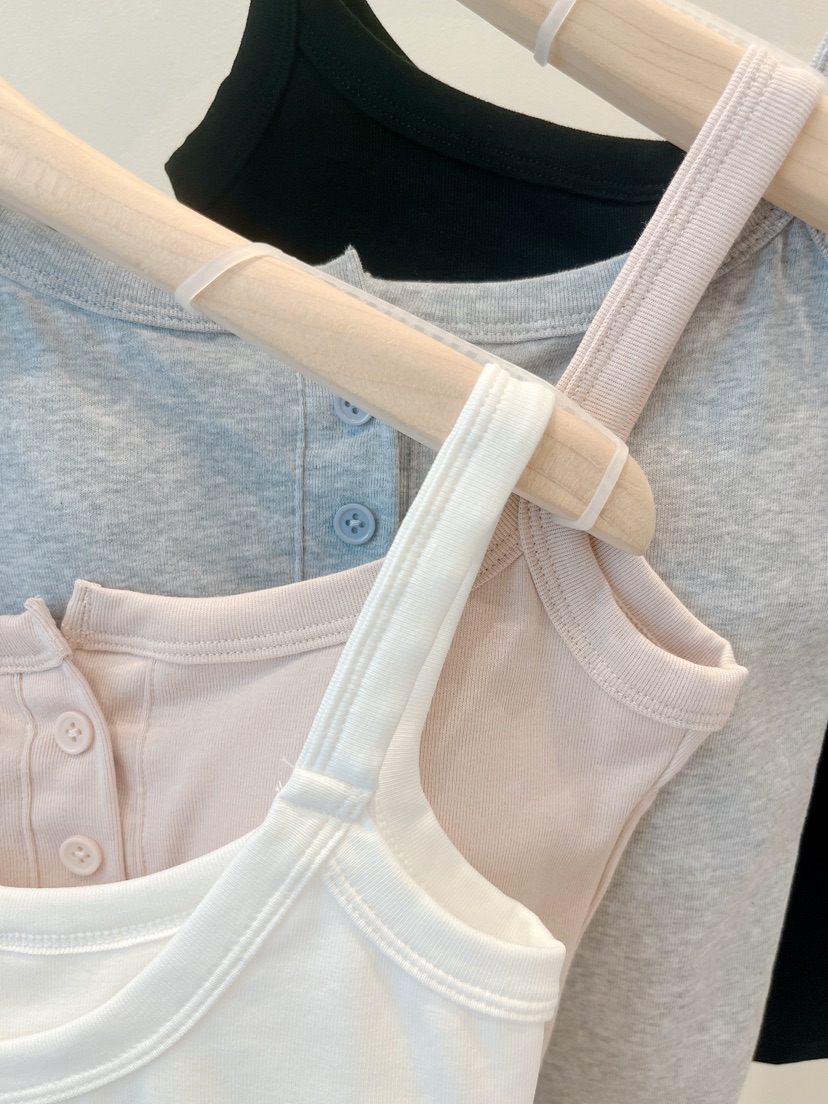 OVE韓國直郵實拍女士新品人氣休閑推薦時尚熱賣吊帶背心棉質OVE吊帶/背心