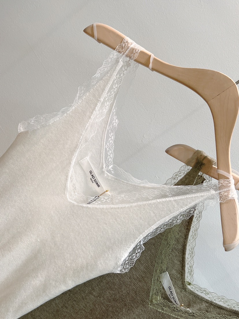 GLAD SOME韓國東大門直郵女士新款休閑推薦吊帶背心蕾絲GLAD SOME吊帶/背心