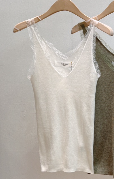GLAD SOME韓國東大門直郵女士新款休閑推薦吊帶背心蕾絲GLAD SOME吊帶/背心圖色1
