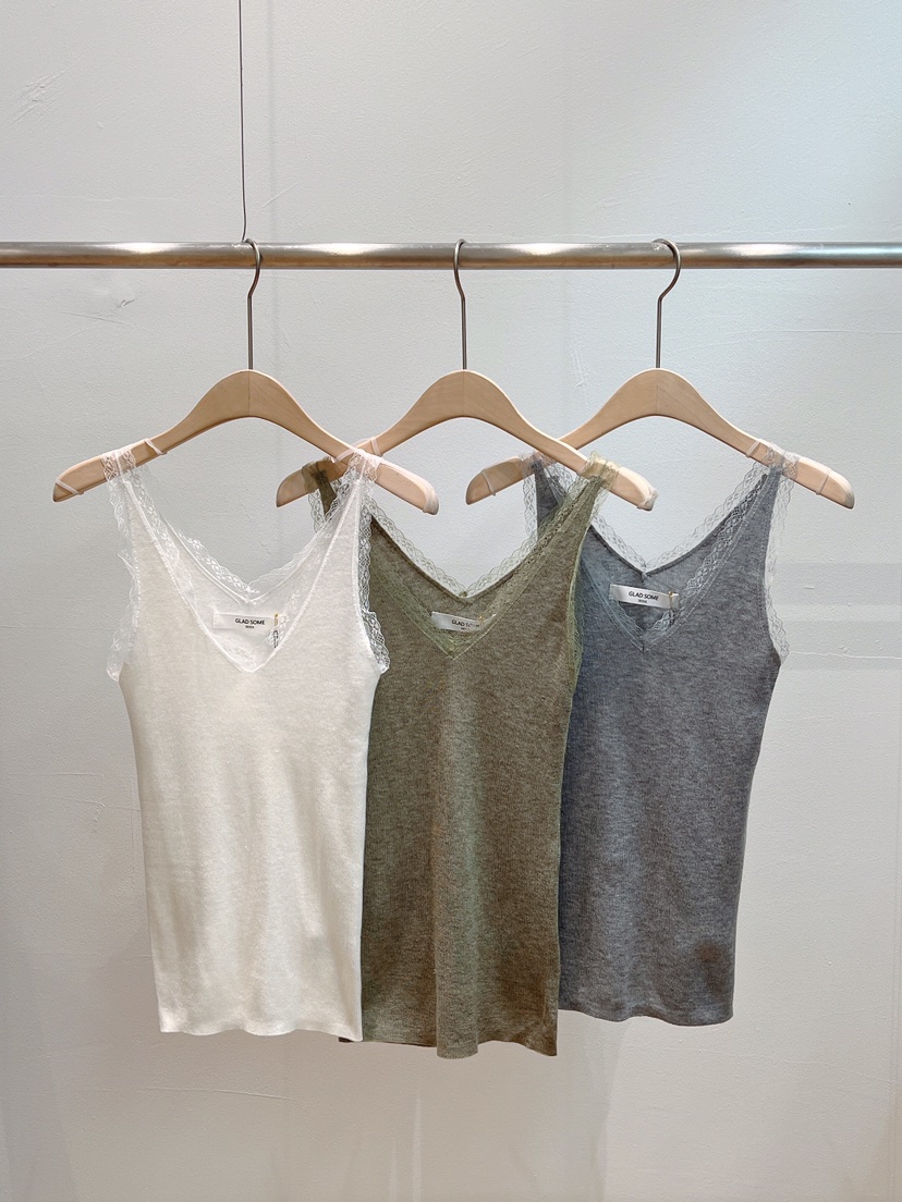 GLAD SOME韓國東大門直郵女士新款休閑推薦吊帶背心蕾絲GLAD SOME吊帶/背心圖色3左三色