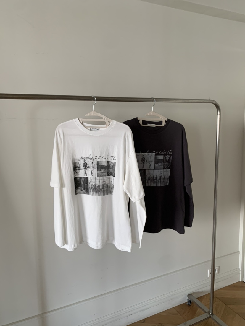 BETONE韓國東大門代購女裝新款26春夏人氣職業長袖T恤假兩件BETONE長袖T恤