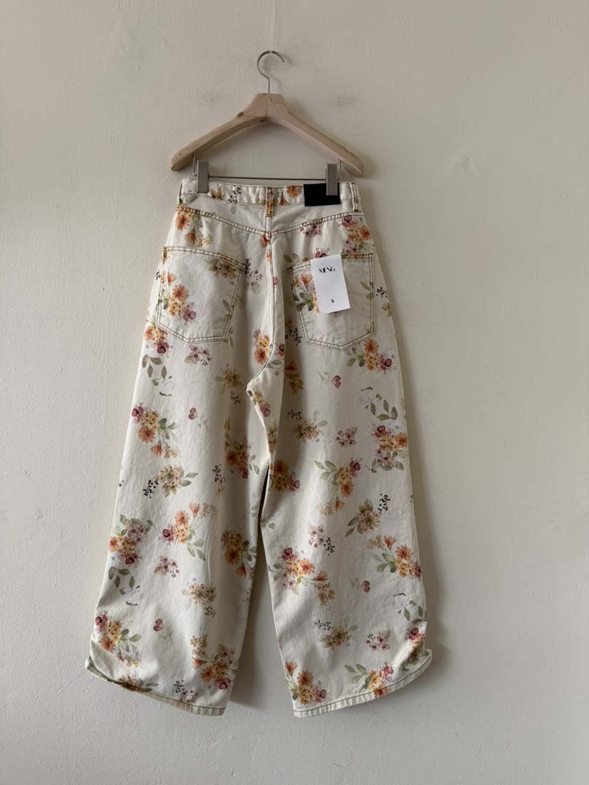 MENG韓國東大門直郵女裝新品26春夏休閑職業熱賣牛仔褲條紋MENG牛仔褲