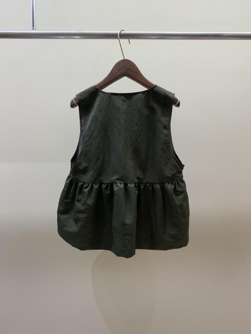 CAMEL-P韓國直郵女裝新品人氣馬甲褶皺Came_l 家馬甲