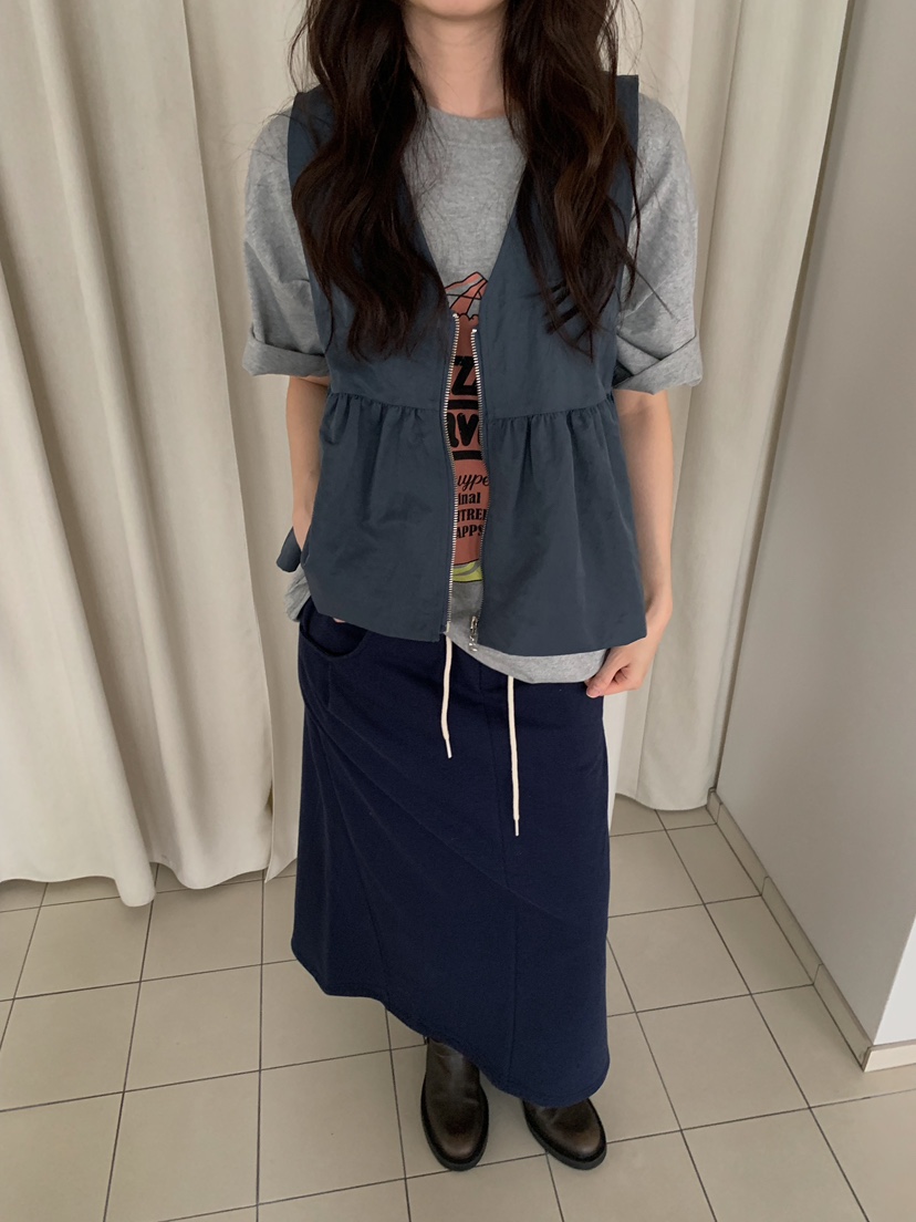 CAMEL-P韓國直郵女裝新品人氣馬甲褶皺Came_l 家馬甲