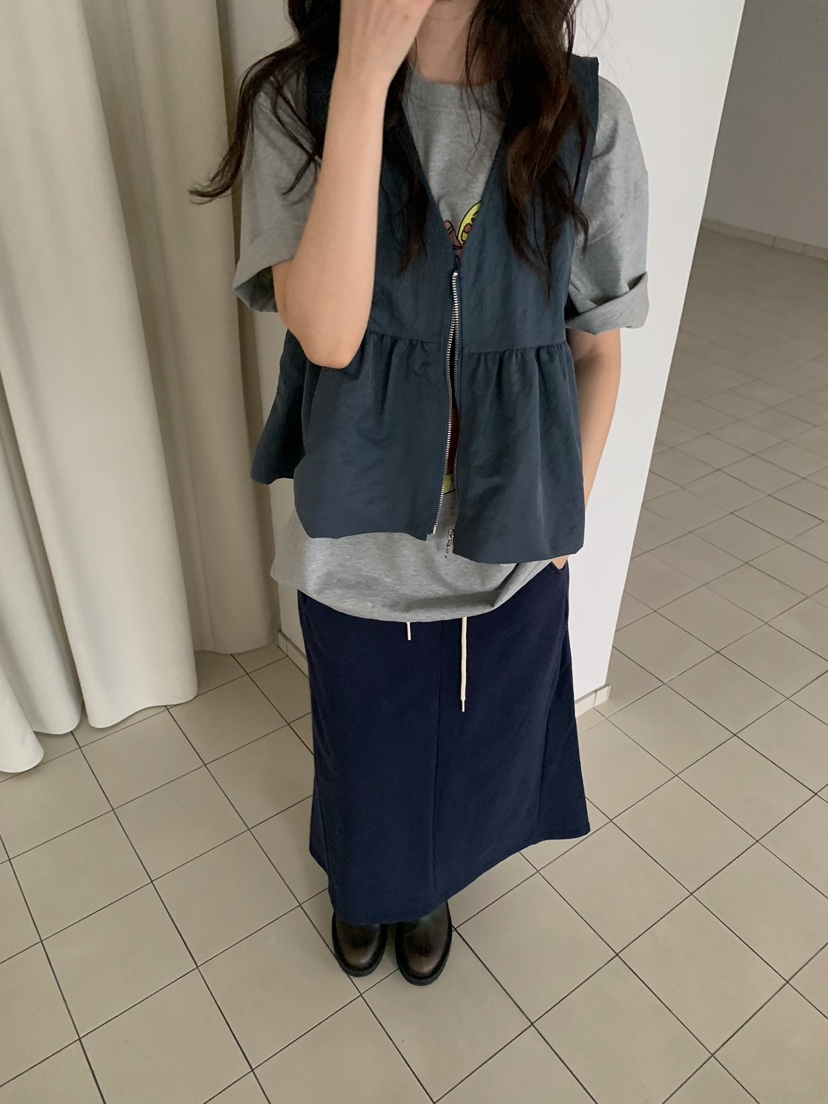 CAMEL-P韓國直郵女裝新品人氣馬甲褶皺Came_l 家馬甲