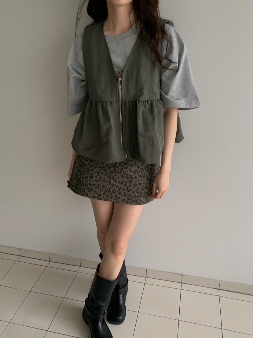 CAMEL-P韓國直郵女裝新品人氣馬甲褶皺Came_l 家馬甲