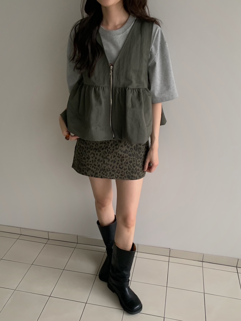 CAMEL-P韓國直郵女裝新品人氣馬甲褶皺Came_l 家馬甲