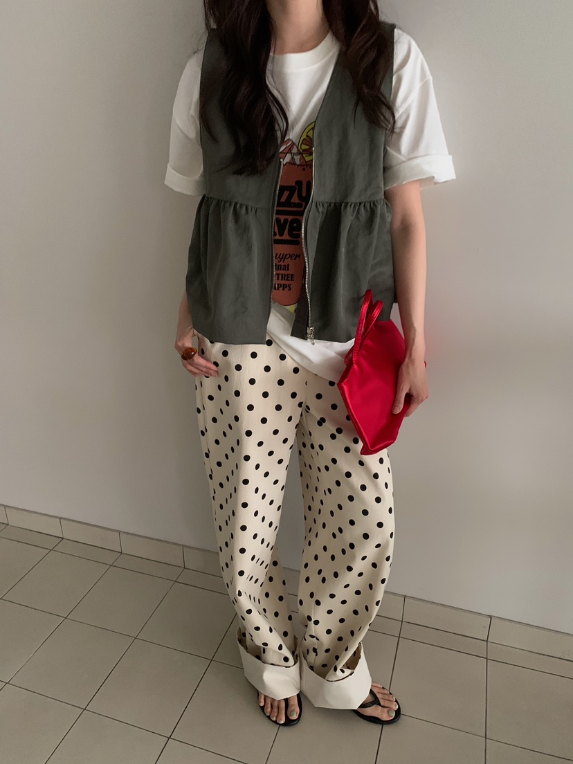 CAMEL-P韓國直郵女裝新品人氣馬甲褶皺Came_l 家馬甲